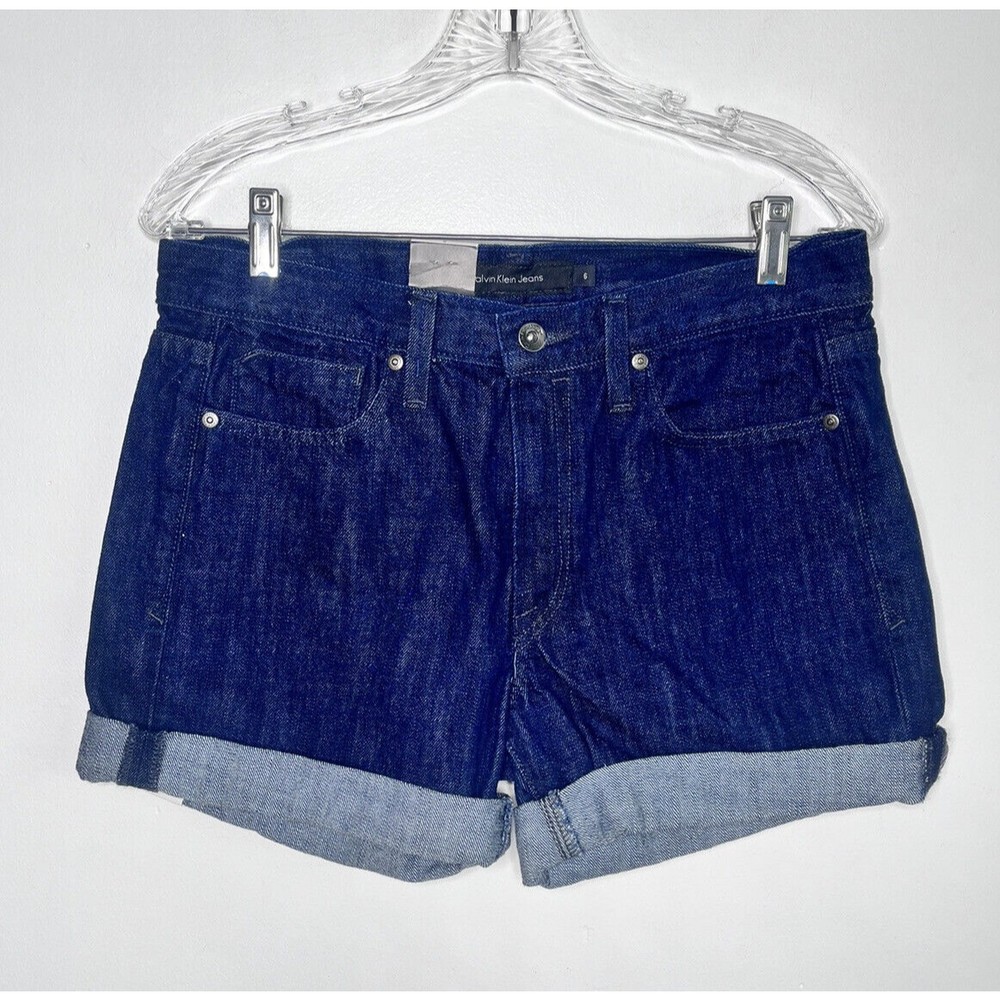 Calvin Klein Denim Shorts Size 6 NWT